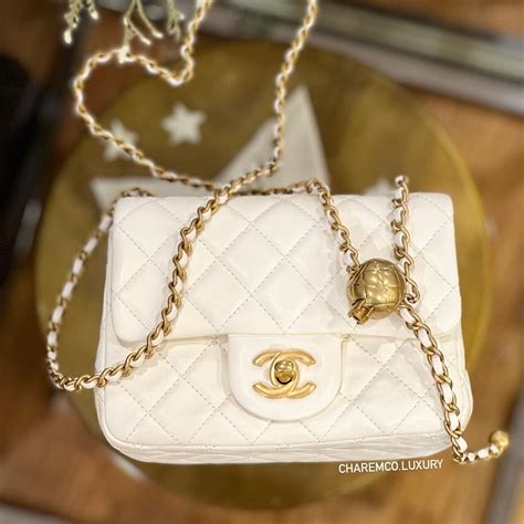 chanel 20s pearl crush gold ball mini flap bag|chanel handbags flap.